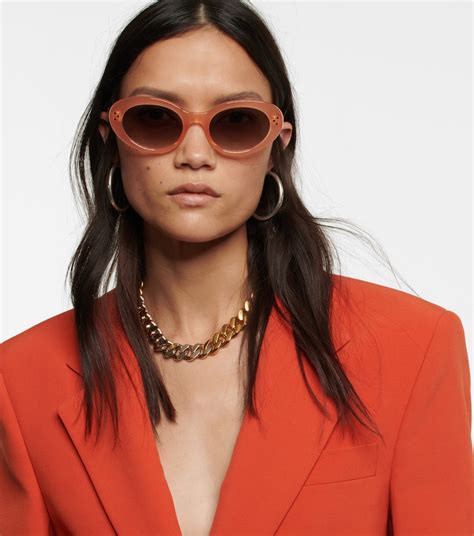 celine triomph 01|Celine triomphe 01 oval sunglasses.